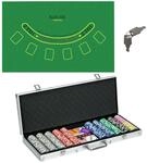 SPORTNOW SPORTNOW Pokerkoffer Set, 500 Pokerchips 11,5 Gramm, Pokerset mit...