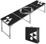 Outsunny Bierpong Tisch Campingtisch klappbarer Klapptisch f&uuml;r Garten, Balkon