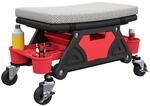 HOMCOM Werkstatthocker mit Rollen Ablagefl&auml;che 35cm hoch Rollhocker bis 135 kg