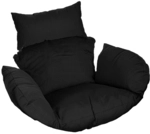 Home Deluxe Polyrattan H&auml;ngesessel CIELO - Schwarz nur Kissen