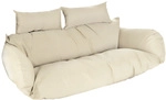 Home Deluxe Polyrattan H&auml;ngesessel Kissen TWIN - Creme