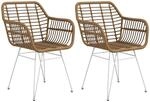 HOMCOM HOMCOM Esszimmerst&uuml;hle 2er Set Essstuhl K&uuml;chenst&uuml;hle mit R&uuml;ckenlehne Stahl