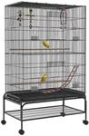 PawHut Vogelk&auml;fig Vogelhaus mit Sitzstangen, Bodenwanne, Ablage, Spielzeug