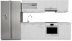 VCM 8-tlg Einbauk&uuml;che K&uuml;chenzeile K&uuml;chenblock Komplettk&uuml;che 240 cm Esilo