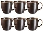 M&auml;ser Serie Powerful, Kaffeebecher Set f&uuml;r 6 Personen, Porzellan, Braun