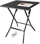 Lemodo Klapptisch in Rattan-Optik, Balkontisch mit Tischplatte 62 x 62 cm (L x...