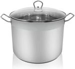 Edelstahl Maxi-Topf mit Glasdeckel, 20 Liter