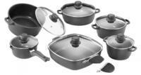 Kochtopfset Teflon schwarz