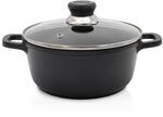 Aluguss Fleischtopf DELTA mit Deckel, 24 cm