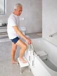 Badewannen-Einstiegshilfe Sam, wei&szlig;, PP / TPE / Aluminium