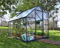 Gew&auml;chshaus Hybrid 6X10 Alu Grau 185x306cm