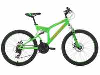 KS Cycling Mountainbike Fully MTB Xtraxx 24'' grün-orange RH 43 cm