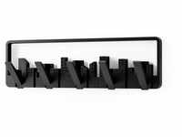 Umbra Skyline Schwarz Garderobenhaken mit 5 beweglichen Haken Garderobenleiste aus