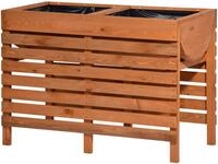 Hochbeet inkl. Pflanzfolie, braun, Gr.XL