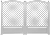 KHW KHW Spalier 100 cm mit Erdspie&szlig;en + Dekokugeln, 2er Set, wei&szlig;
