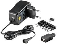 EcoFriendly Universal Netzteil 600 mA 3-12 V mit 8 DC + 1 USB Adapter Netzstecker