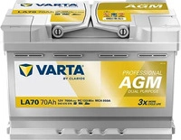 BVD VARTA Professional AGM LA70 Autobatterien 840070076K312, LA70, 12 V, 70 Ah, 760 A