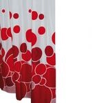 Duschvorhang Textil ca. 180x200 cm "Kani" rot