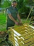 Holzkomposter gr&uuml;n 100 x 100 x 70 cm ca. 700 Liter
