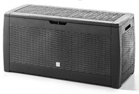 Auflagenbox in Rattanoptik, ca. 119 x 48 x 60 cm, 310L - Anthrazit