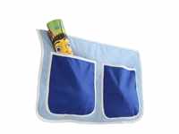 Bett-Tasche für Hoch- und Etagenbetten "hellblau-dunkelblau"