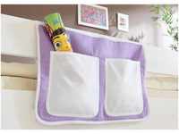 Bett-Tasche für Hoch- und Etagenbetten "lila-beige"