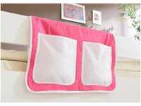 Bett-Tasche für Hoch- und Etagenbetten "rosa-weiß"
