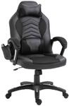 B&uuml;rostuhl Massagesessel Gaming Stuhl W&auml;rmefunktion 6 Vibrationspunkte PU Rot 68 x