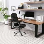 XXL Chefsessel RELAX BY155 Schwarz, ergonomischer gepolsterter B&uuml;rostuhl