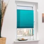 Plissee Klemmfix, ohne Bohren, verspannt - Blau, 85 cm x 130 cm (B x L)