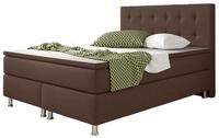 Boxspringbett K&ouml;ln 140x200 Webstoff Braun