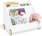 Pinolino Kinder-B&uuml;cherregal mit Rollen Lasse wei&szlig;