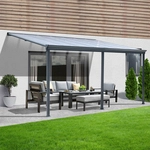 Terrassen&uuml;berdachung SOLIS 557 x 303 x 226 / 278 cm - grau