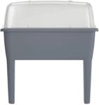 2-in-1 Hochbeet-Gew&auml;chshaus, ca. 77 x 38,7 x 82 cm - Grau