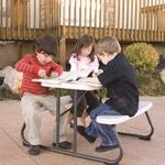 Kunststoff Picknicktisch Kinder grau