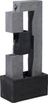 Gro&szlig;er Design-Gartenbrunnen mit 3 Stufen und LEDs