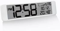 WS8120 - XXL Funkwanduhr digital, Temperatur- und Luftfeuchteanzeige, 44 cm