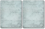 XL Herdabdeckplatte, 2er Pack, Beton