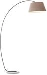 Brilliant Brok dekorative Bogenlampe - Stehleuchte mit elegantem Stoffschirm -...