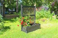 KHW Pflanzkasten gro&szlig; mit Spalier (2-tlg.) 100 cm, anthrazit