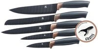 Messerset Carbon Design 5 Messer im Set inkl. gratis Sch&auml;ler