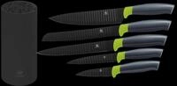 6tlg. Messerset CARBON GREEN LINE inkl. Messerblock