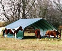 50NRTH ShelterLogic Weidezelt Run-In-Shed 40,87 m&sup2; gr&uuml;n