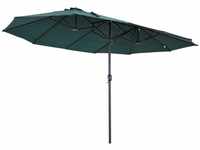 Outsunny Doppelsonnenschirm mit Schirmständer Gartenschirm 460x270cm