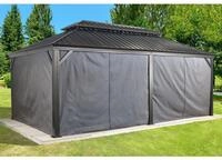 50NRTH Sojag Vorh&auml;nge Seitenteile f&uuml;r Pavillon Messina 12x20 dunkelgrau