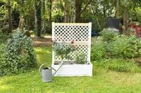 KHW Pflanzkasten gro&szlig; mit Spalier (2-teilig) 100 cm, wei&szlig;