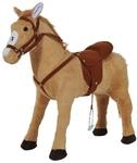 Reitpferd Spielpferd Pl&uuml;schpferd Spielpferd f&uuml;r Kinder Stehpferd mit Sound Beige 85