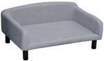 Hundesofa mit Weichem Bezug Haustiersofa Hundebett Katzensofa Holzbeinen