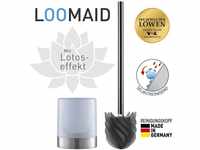 LOOMAID WC-Bürste Silikonkopf Edelstahl / Anthrazit mit Ständer