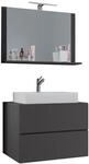 Badblock Lendas M 60cm Unterschrank + Spiegel Anthrazit